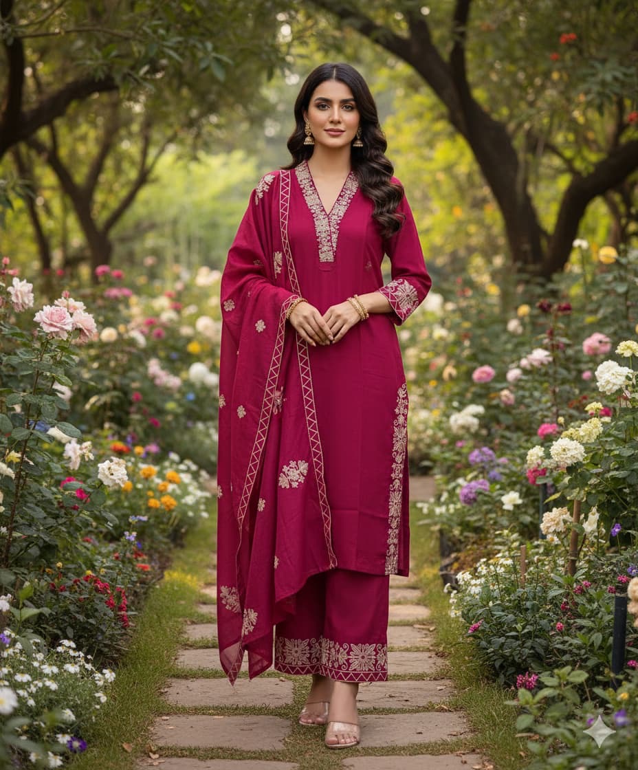 Blooming Royale Embroidered Suit