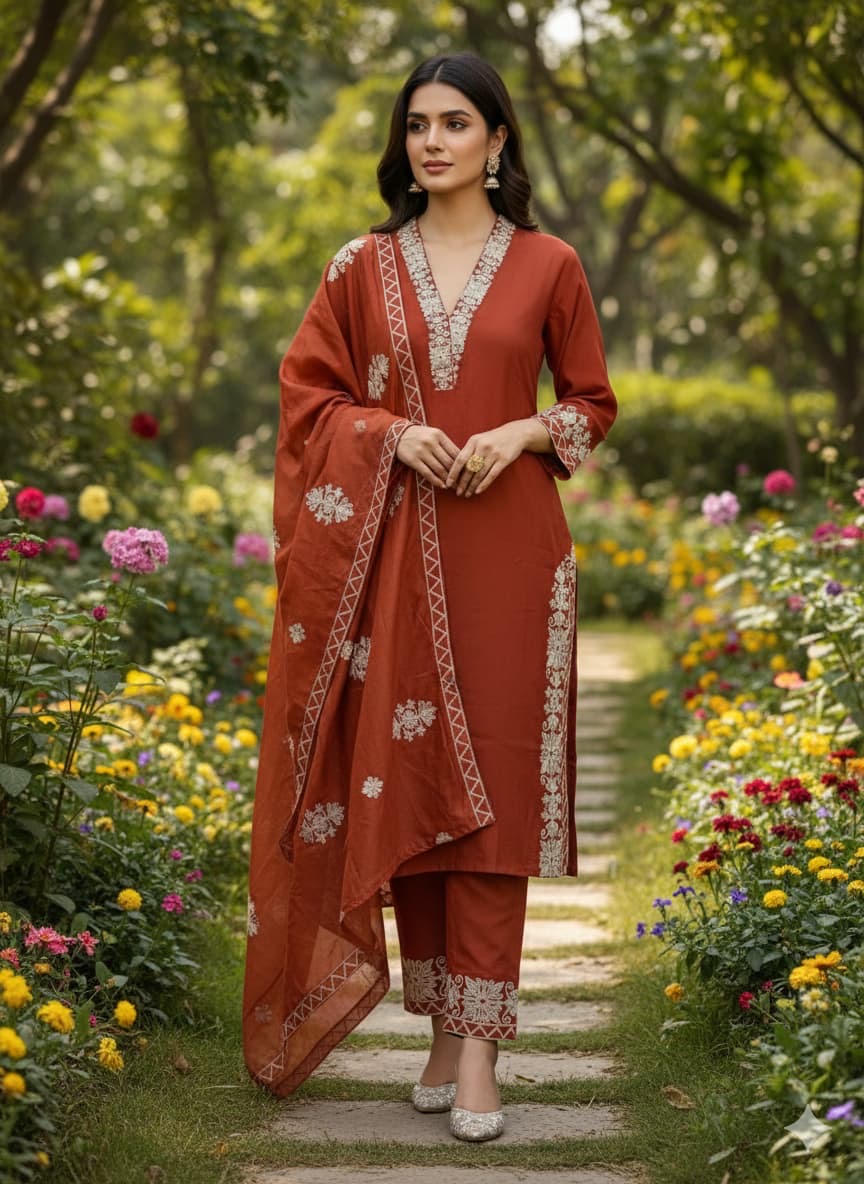 Blooming Royale Embroidered Suit